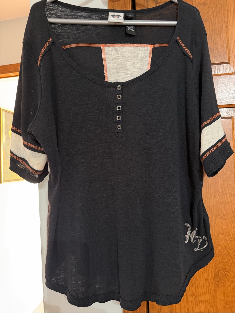 Harley-Davidson HD Striped Henley Women’s 1X